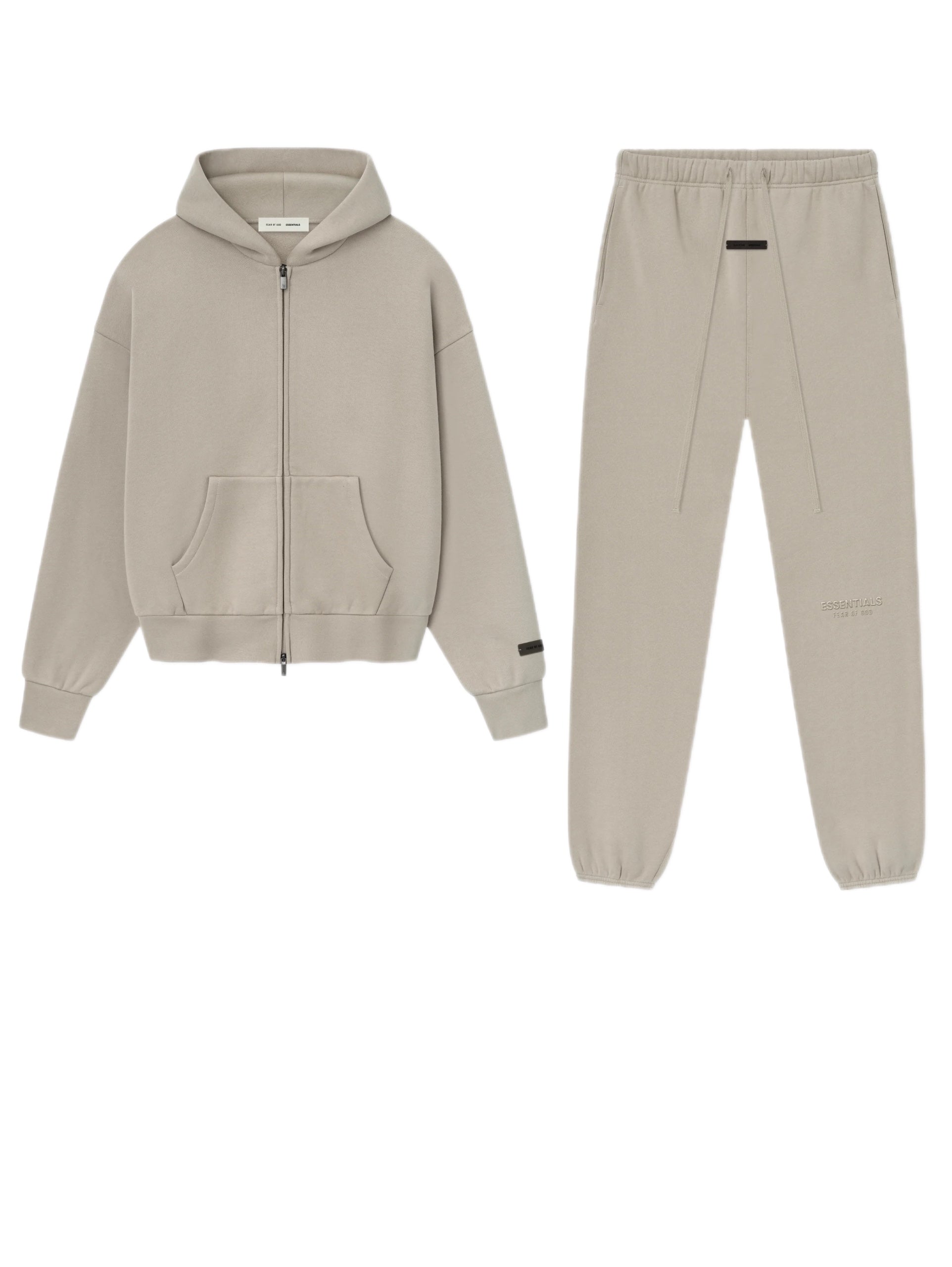 SET - Essentials Zip-Up Hoodie and Sweatpants (Timber)