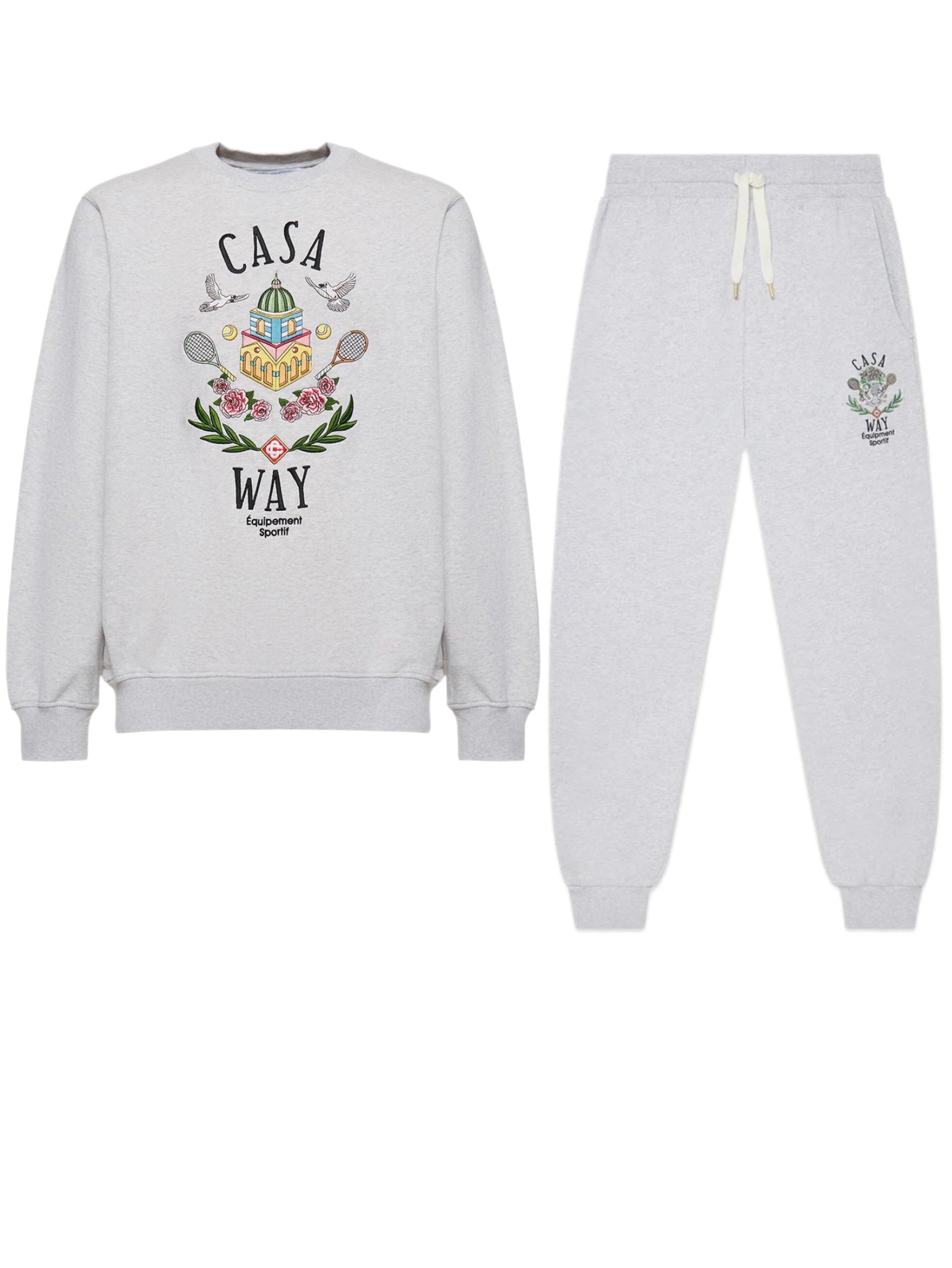 SET - Casablanca Casa Way Crewneck and Sweatpants (Grey)