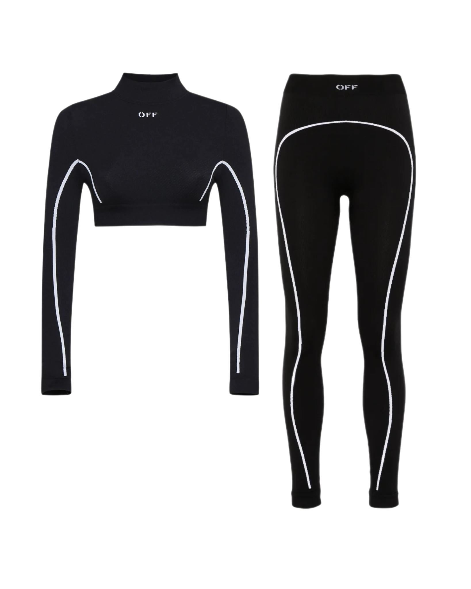SET - OFF Long Sleeve Top and Leggings (Black)