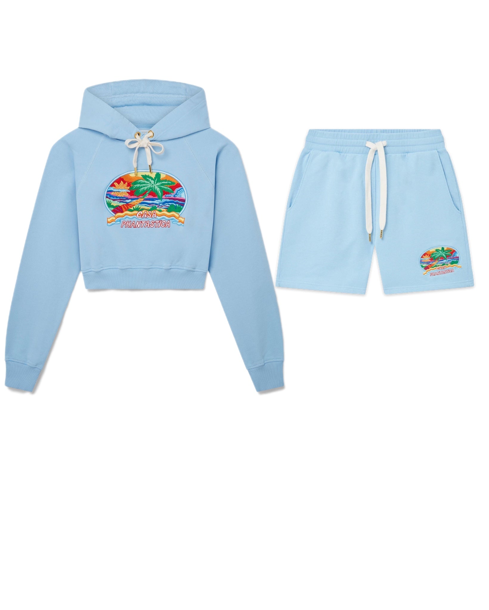 SET - Casablanca Phantastica Hoodie and Shorts (Blue)