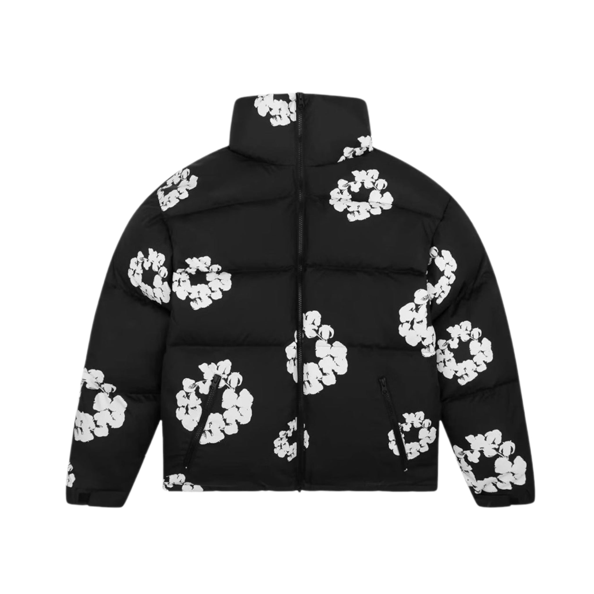 Denim Tears Puffer Cotton Wreath Jacket (Black)