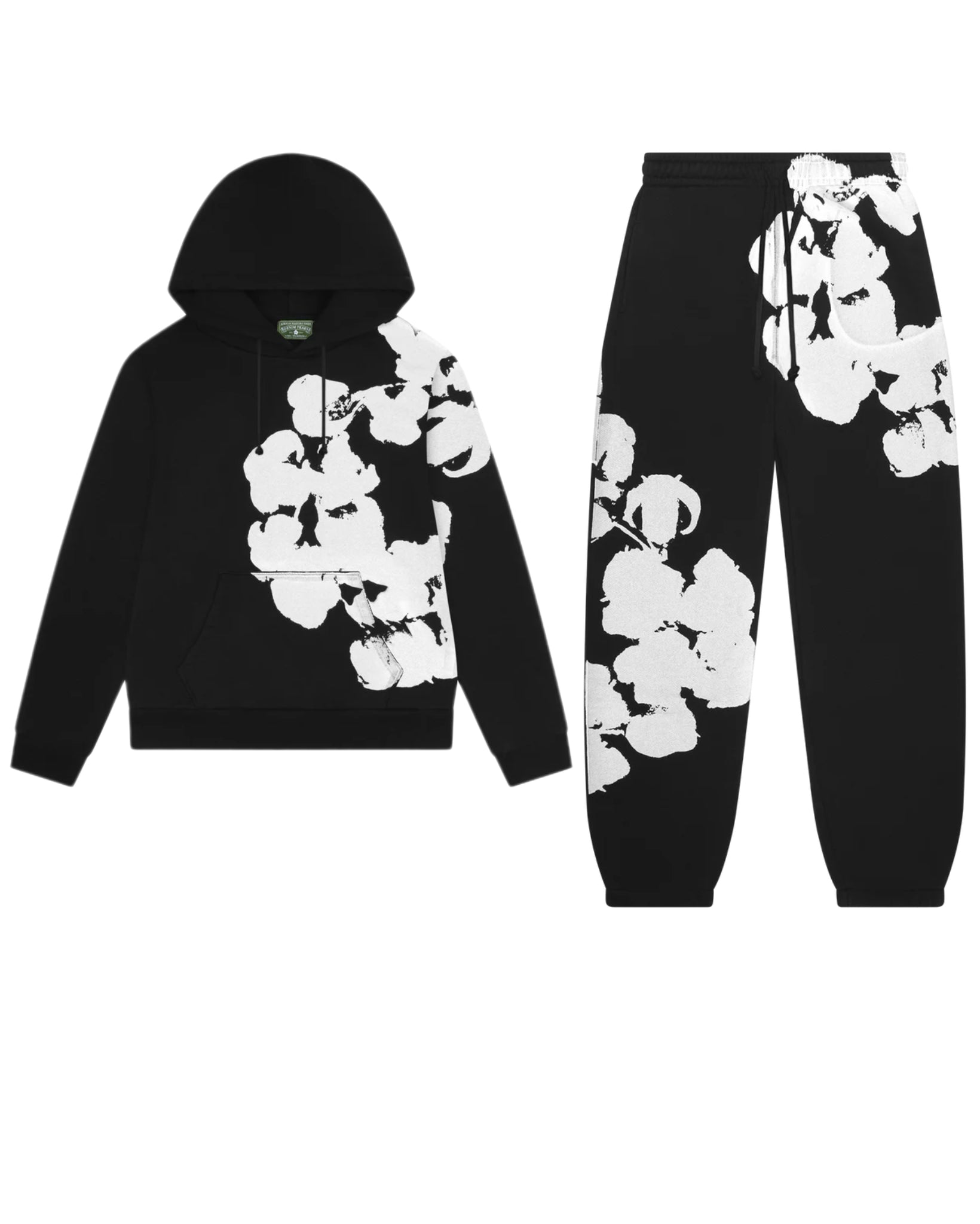SET - Denim Tears Big Wreath Hoodie and Sweatpants (Black)