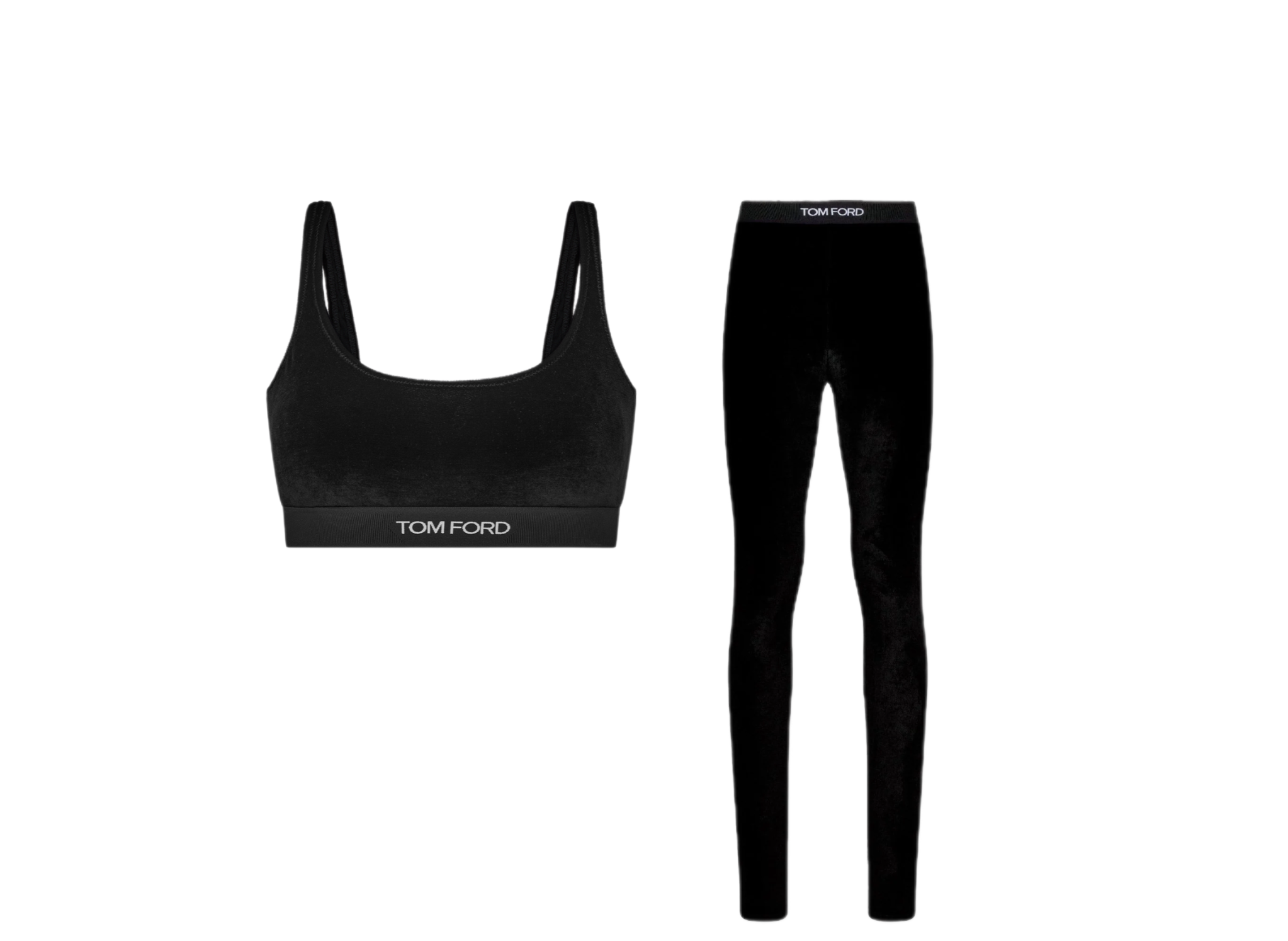 SET - Tom Ford Velvet Bra and Leggings (Black)