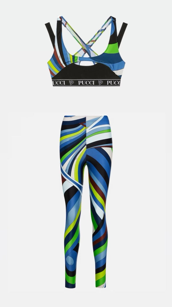 SET - Pucci Bra and Leggings (Multi Colour)