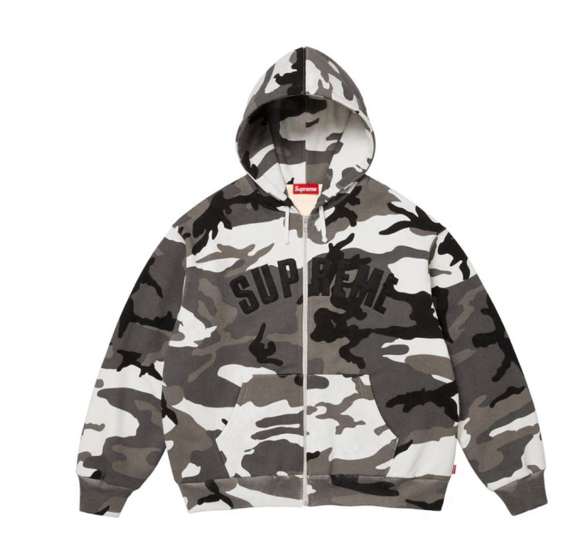 Supreme Zip-Up Hoodie (Camo)