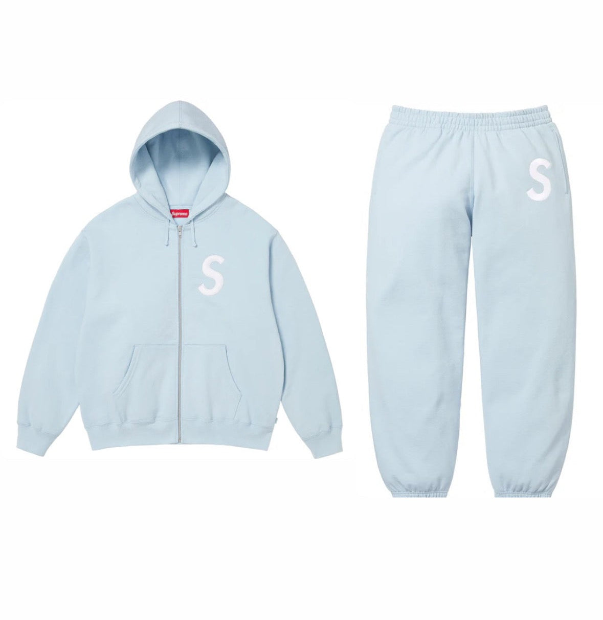 SET - SUPREME HOODIE & PANTS (LIGHT BLUE)