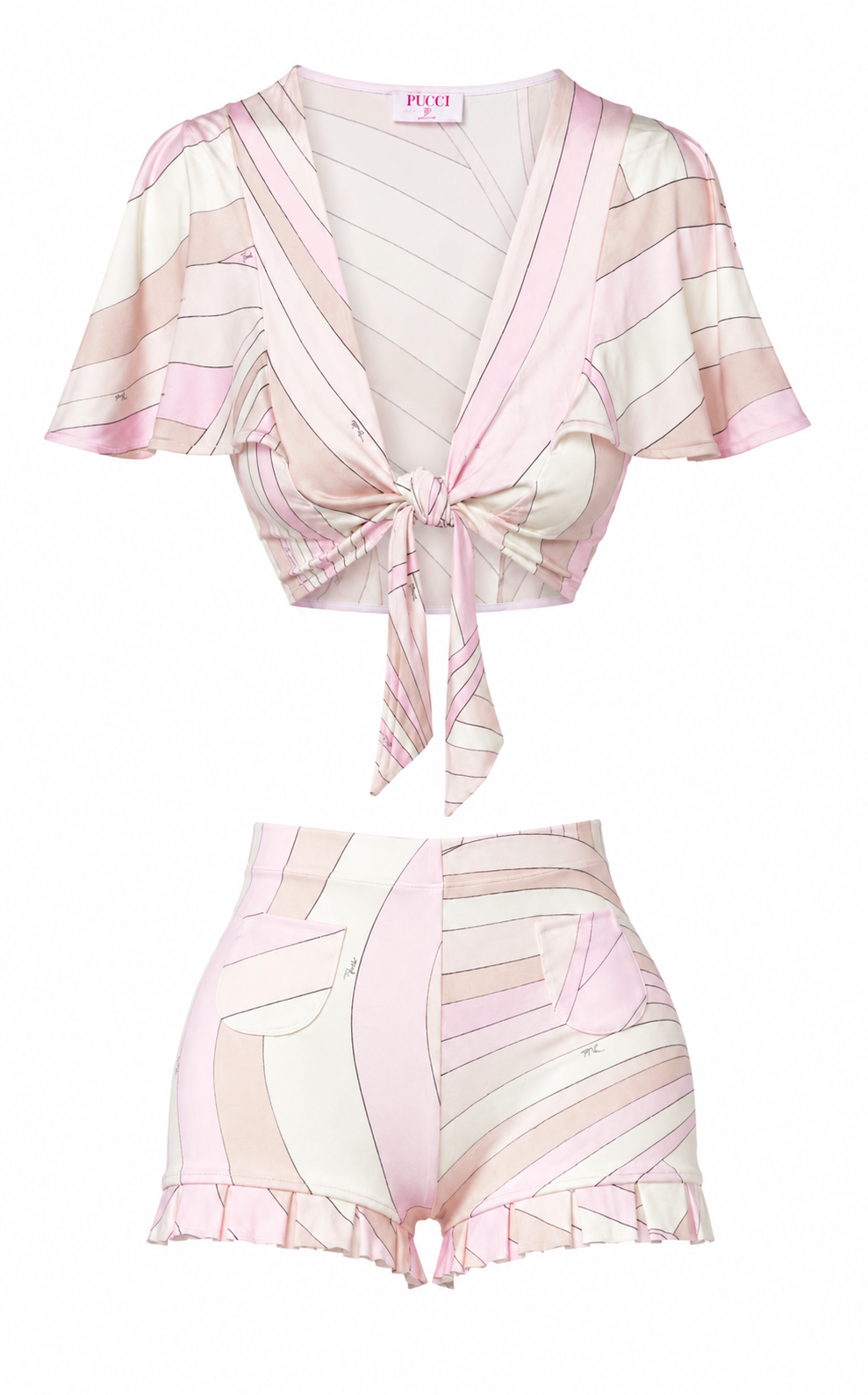 PUCCI TOP AND SHORTS (PINK)