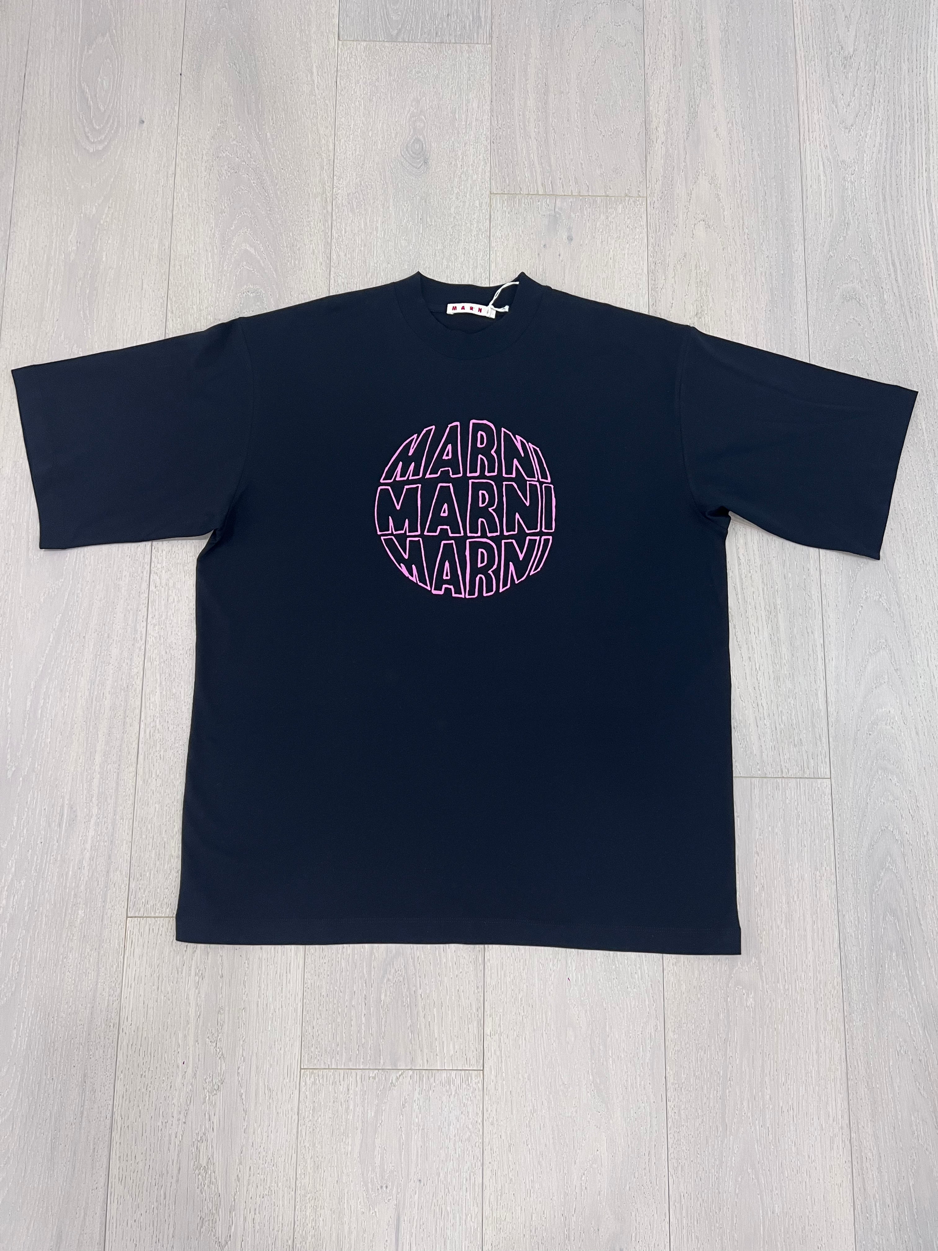 Marni Circle Logo Tshirt (Black/Pink)