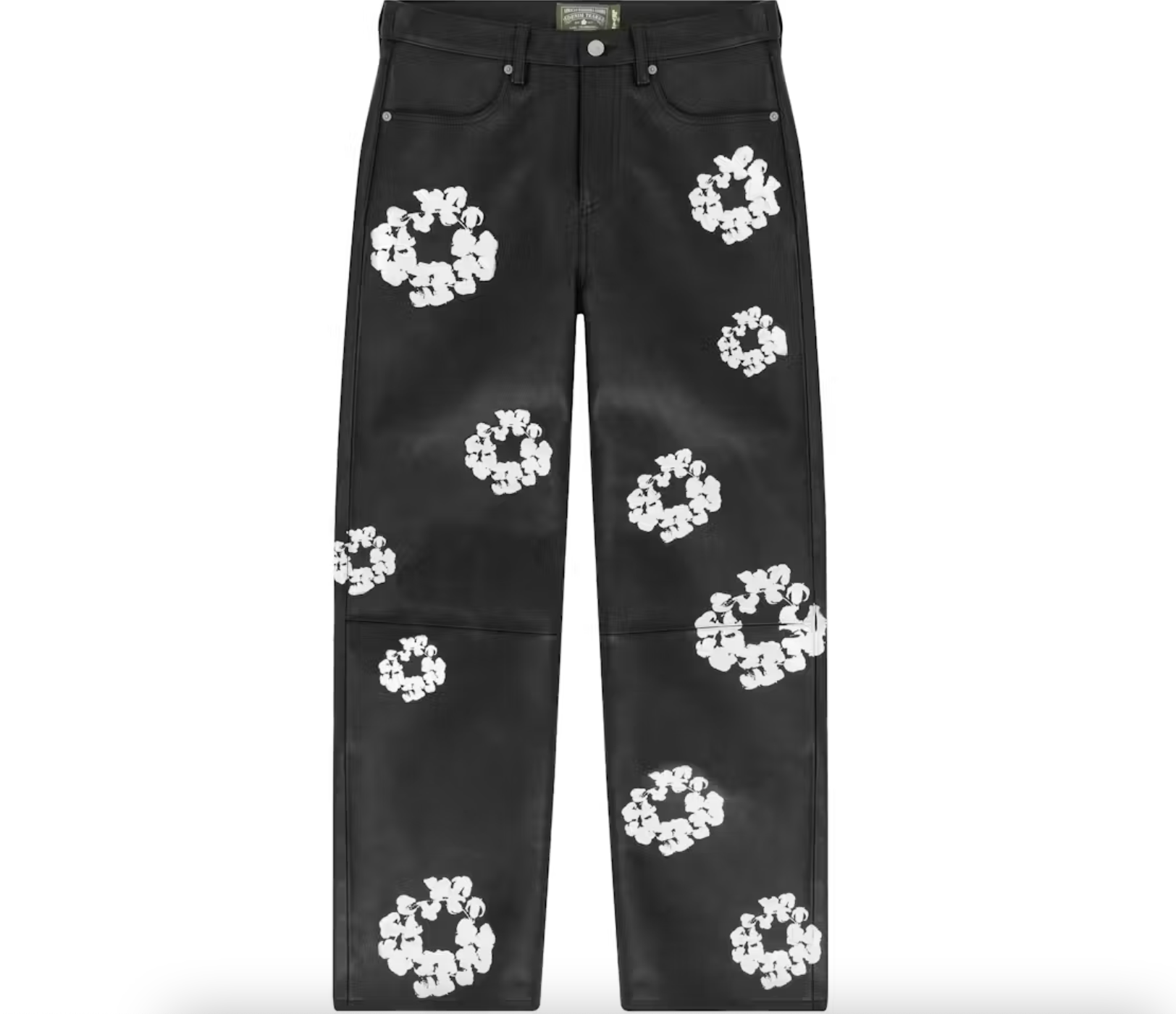 Denim Tears Cotton Wreath Leather Pants (Black)