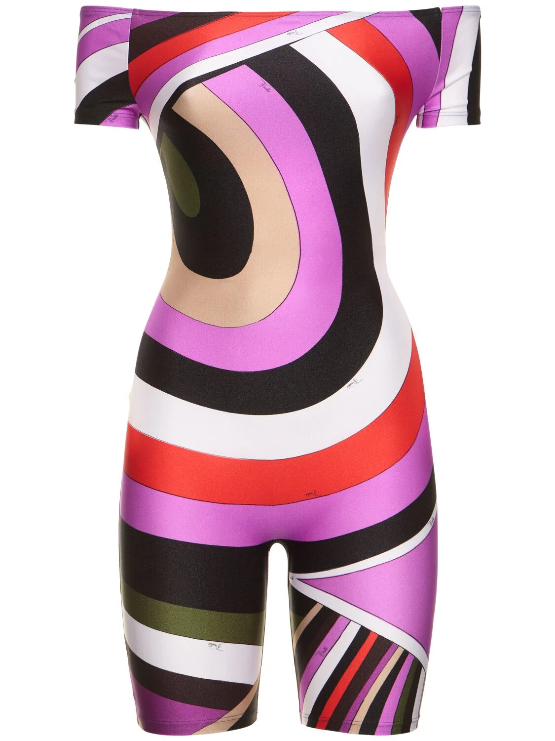 Pucci Shiny Lycra Jumpsuit (Multi-Colour)
