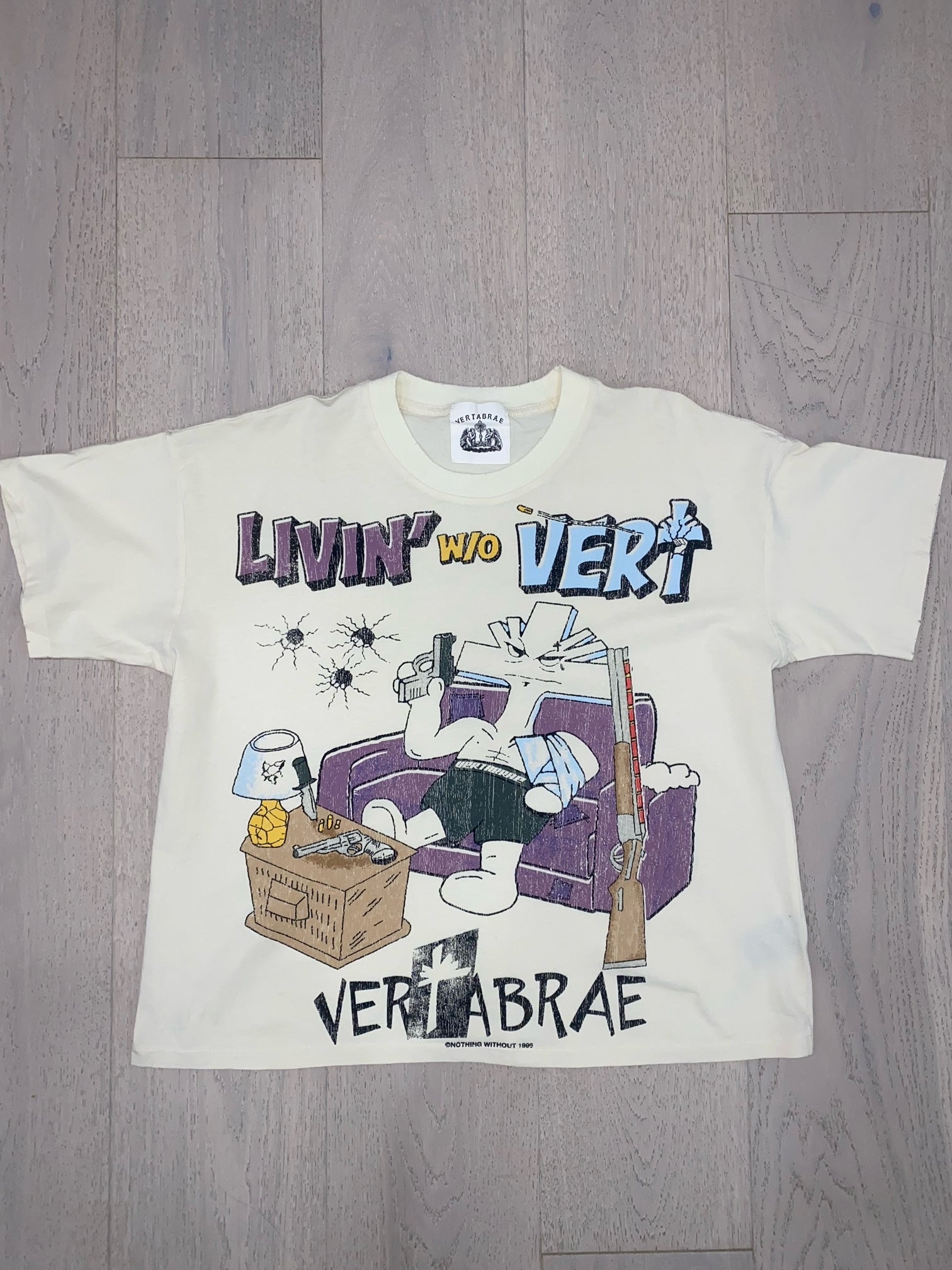 Vertbrae Livin' w/o Vert T-Shirt (Cream)