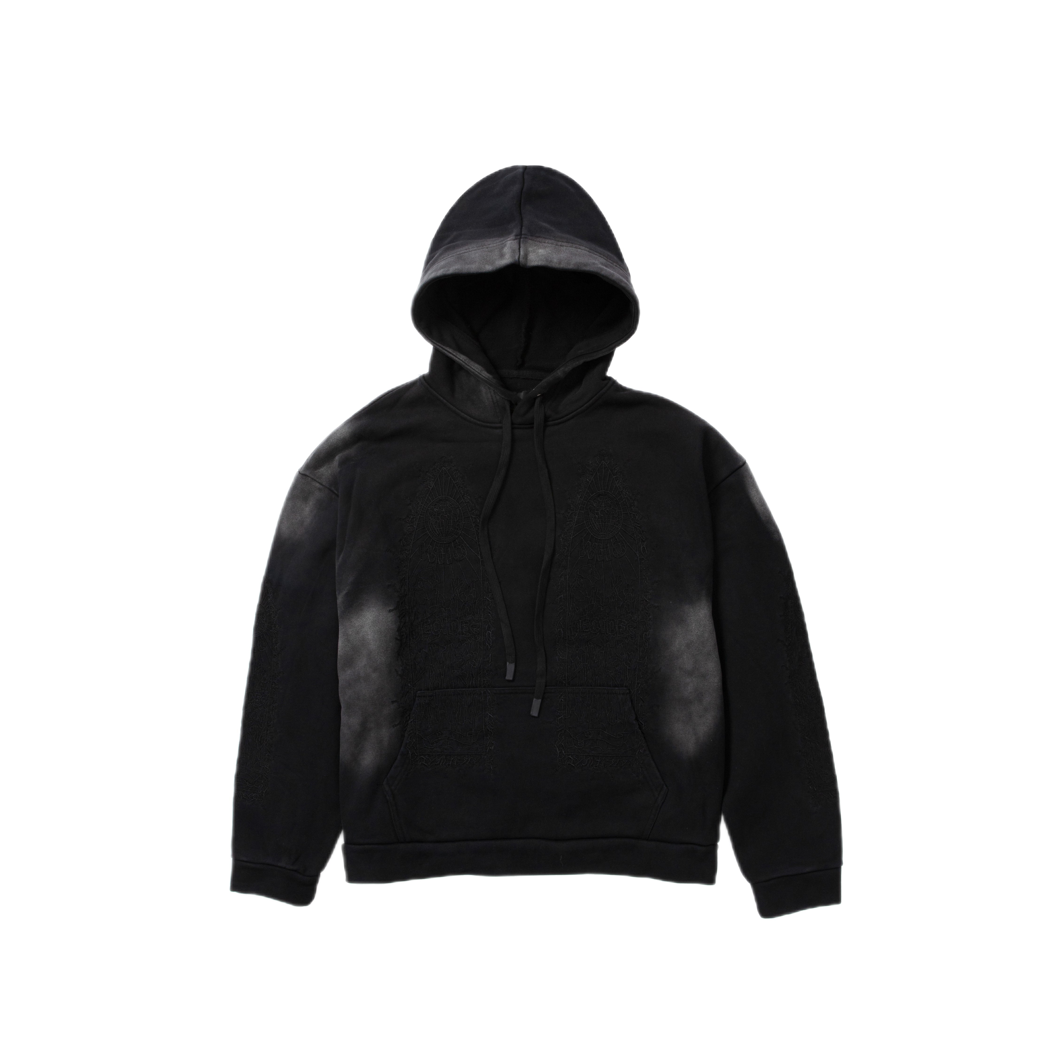 Who Decides War Hoodie (Black on Black)
