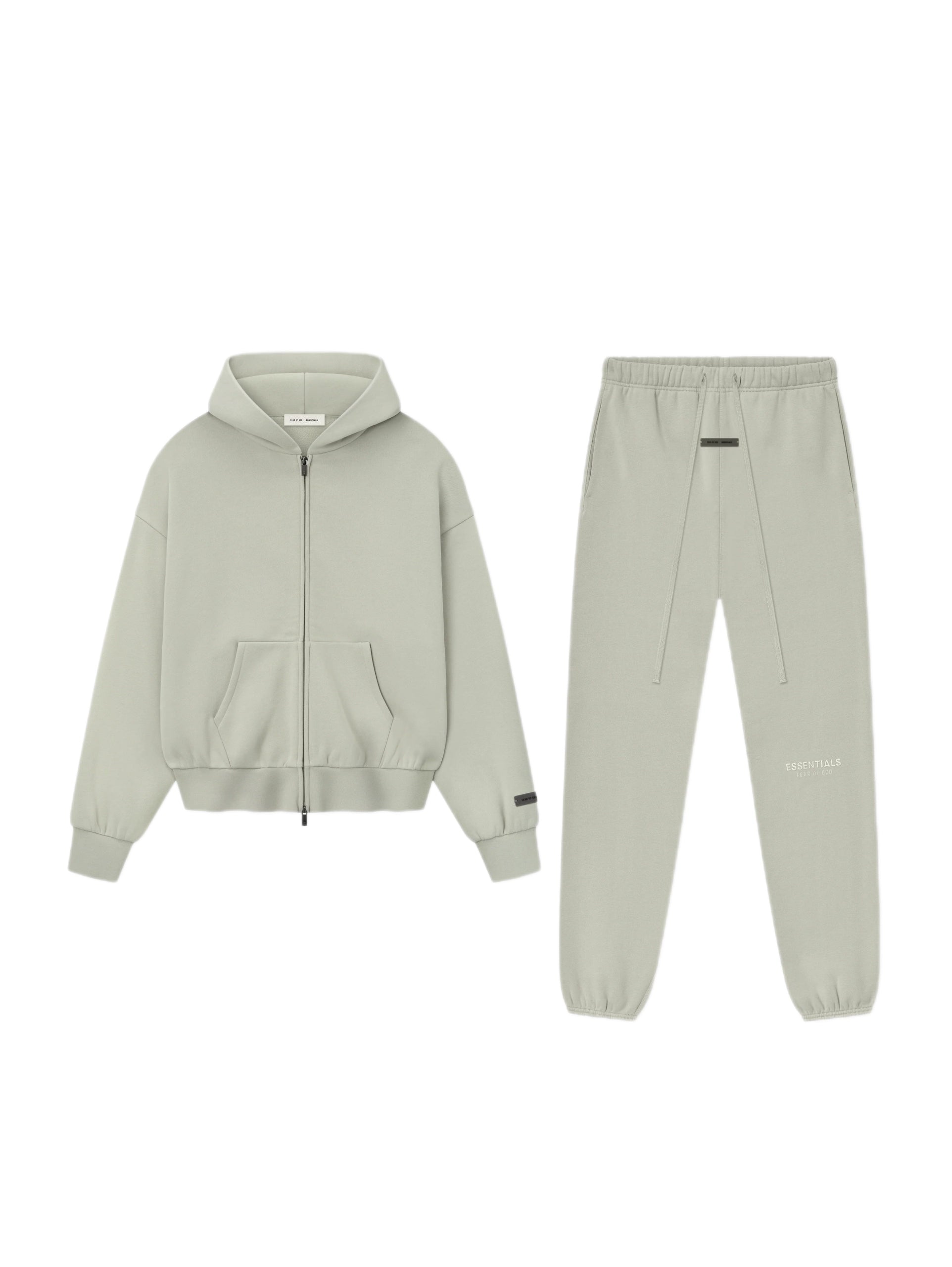 SET - Essentials Zip-Up Hoodie and Sweatpants (Abbey Stone)