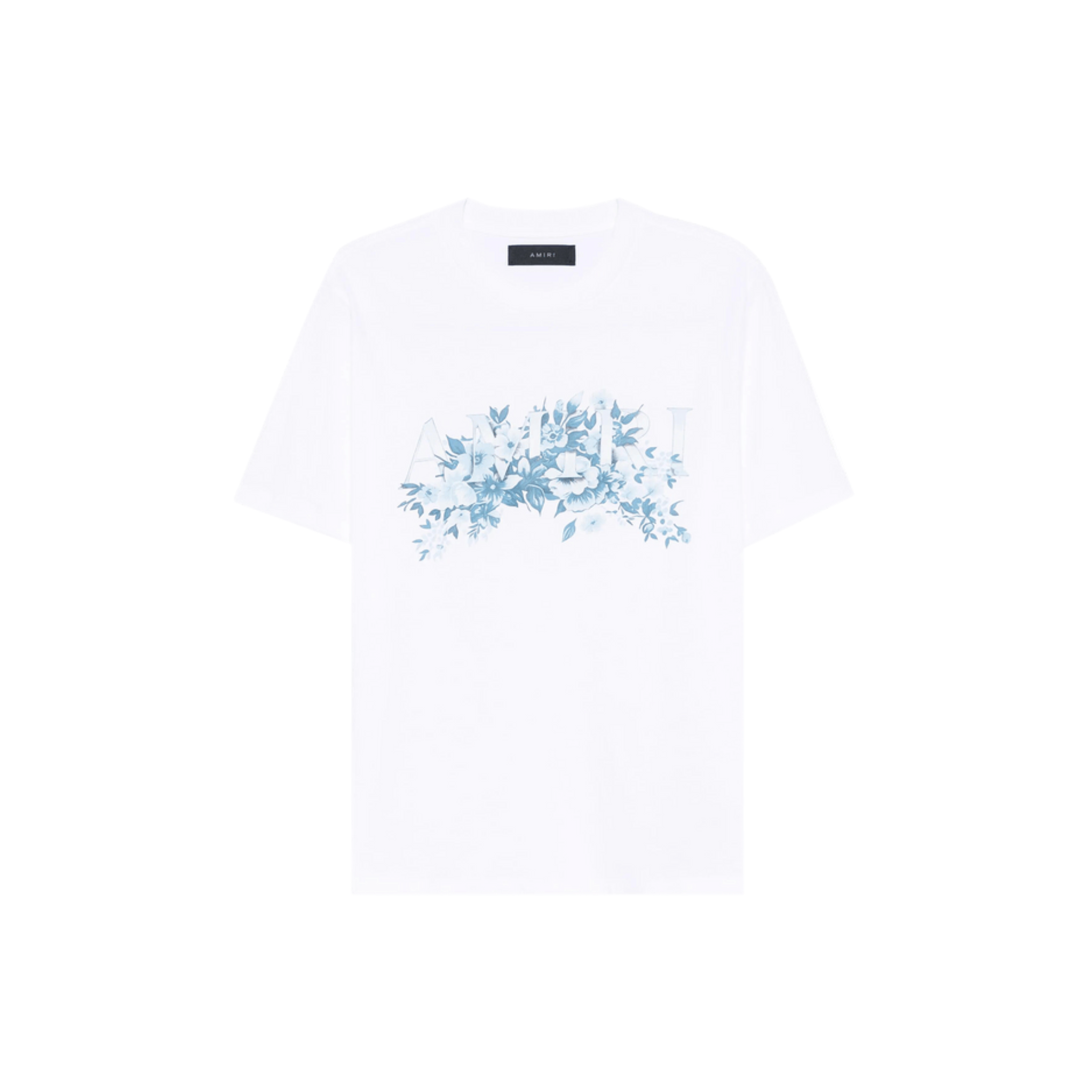 Amiri T-Shirt (White with Blue Flowers)