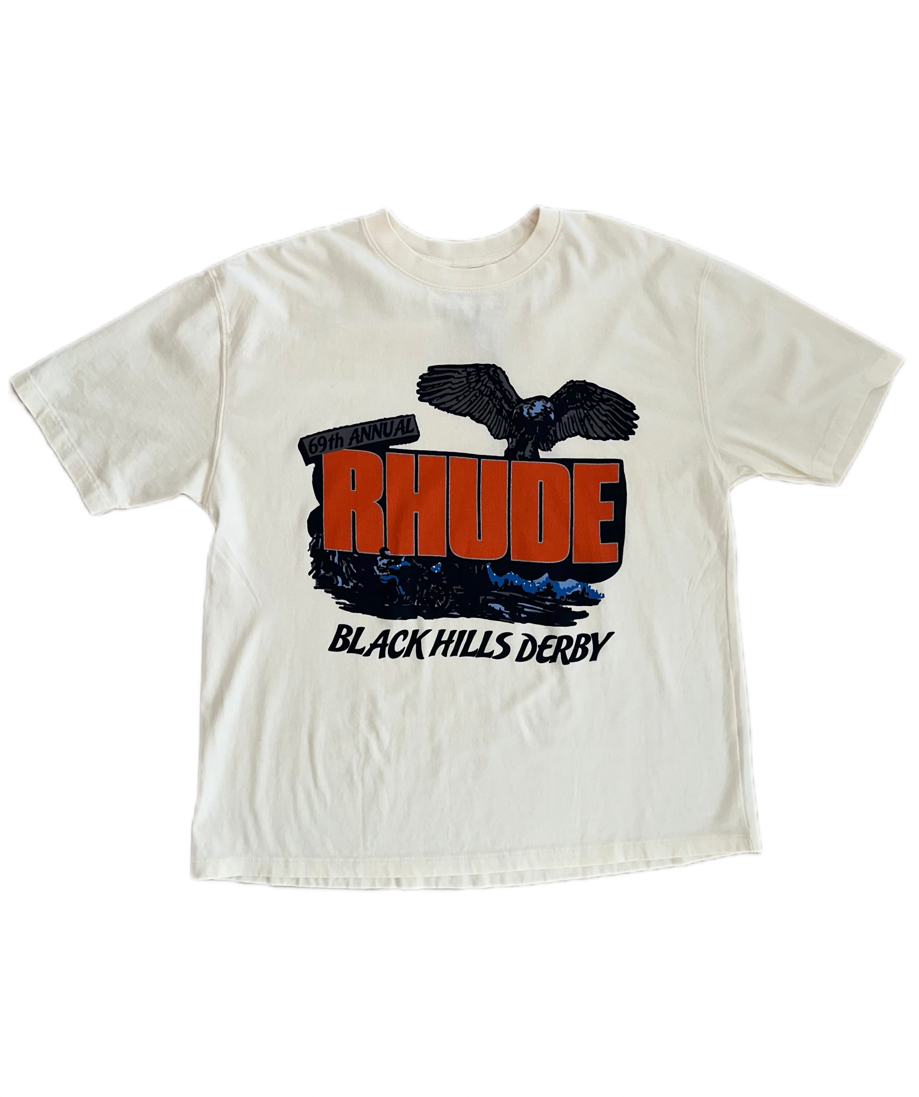 Rhude Off-Road Rally T-shirt (White/Orange)