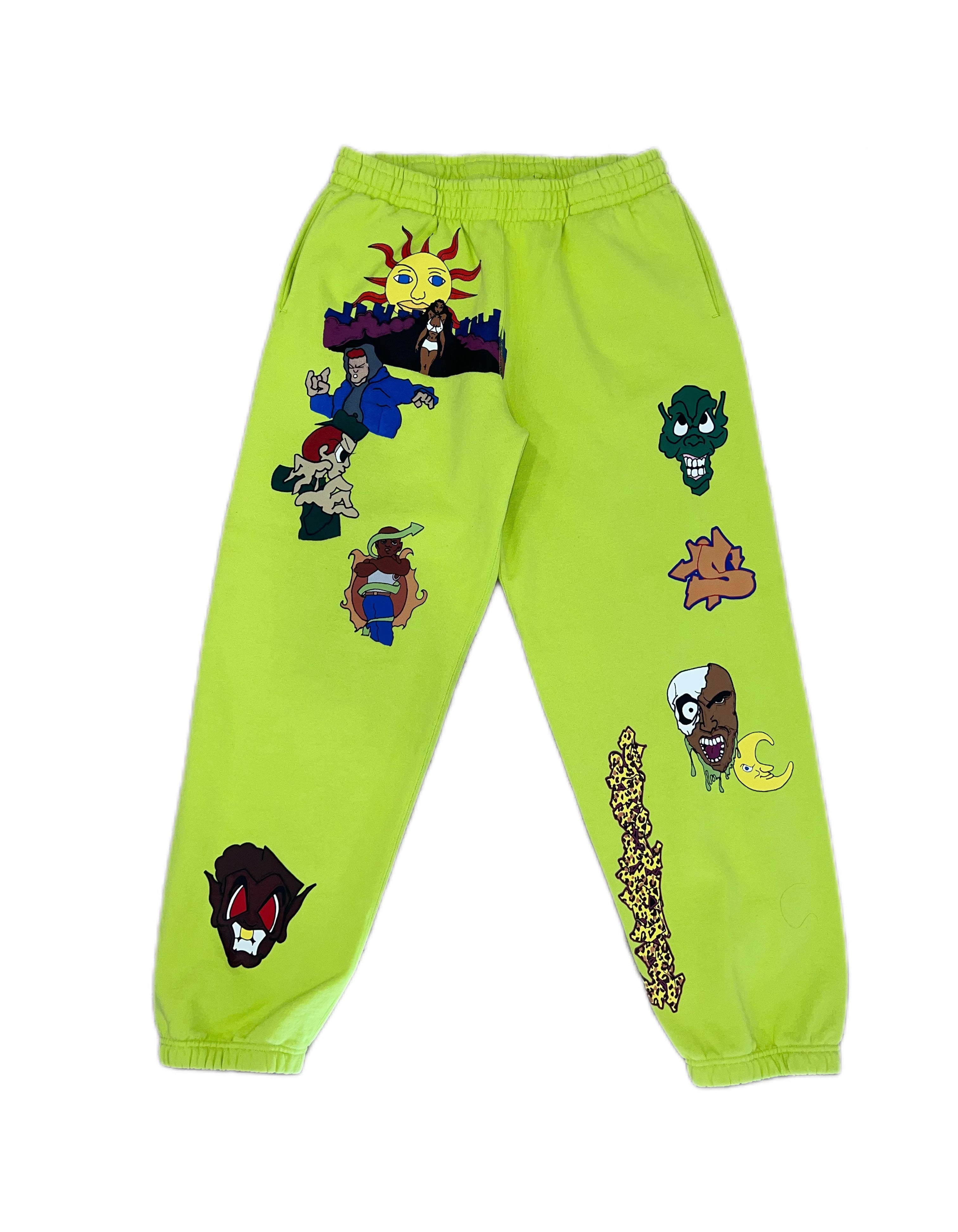 Supreme Sweatpants (Neon Green)