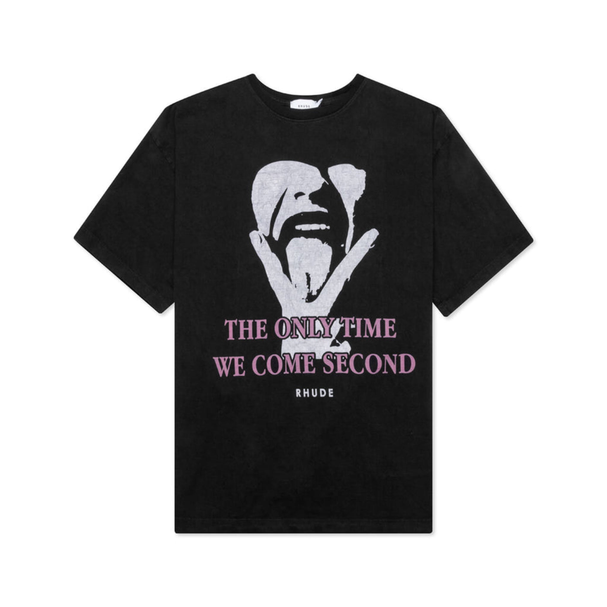 RHUDE "COME SECOND" TSHIRT - BLACK
