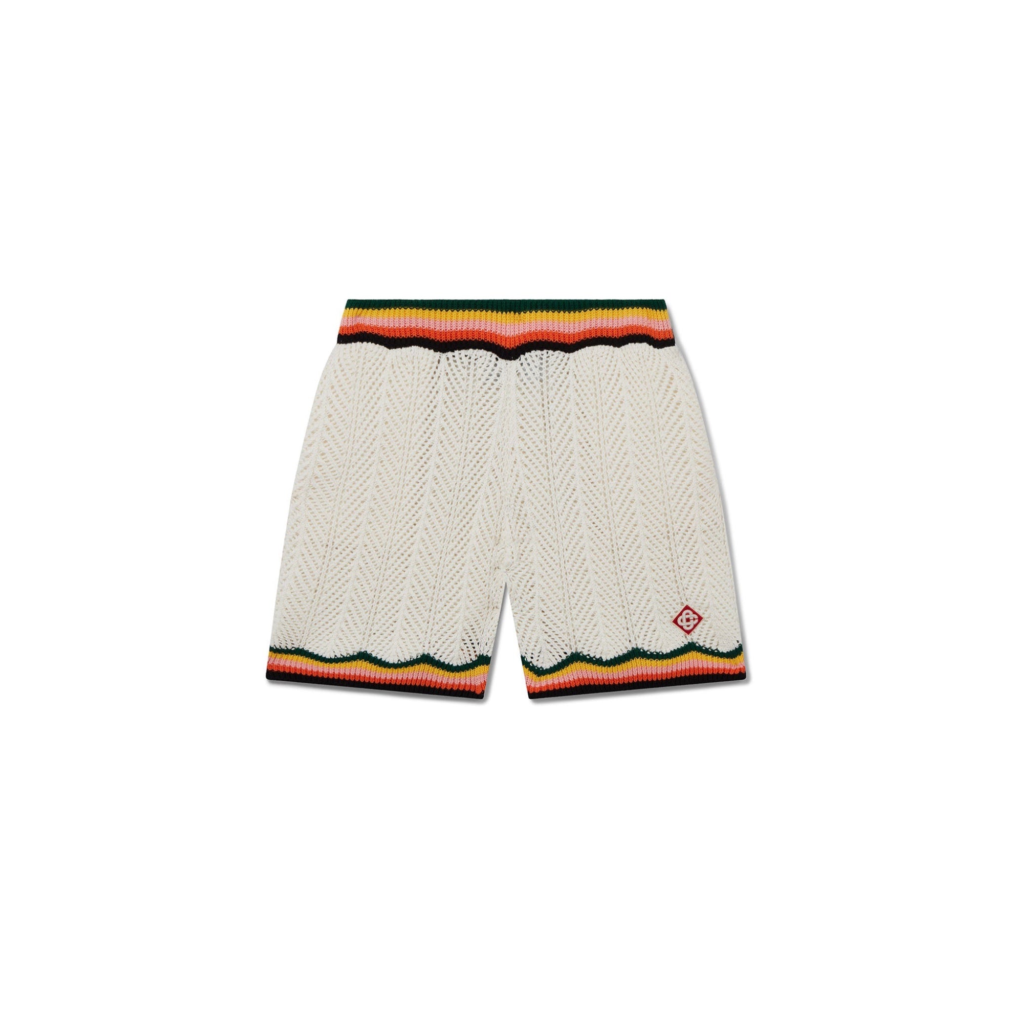 Casablanca Knit Shorts (White)