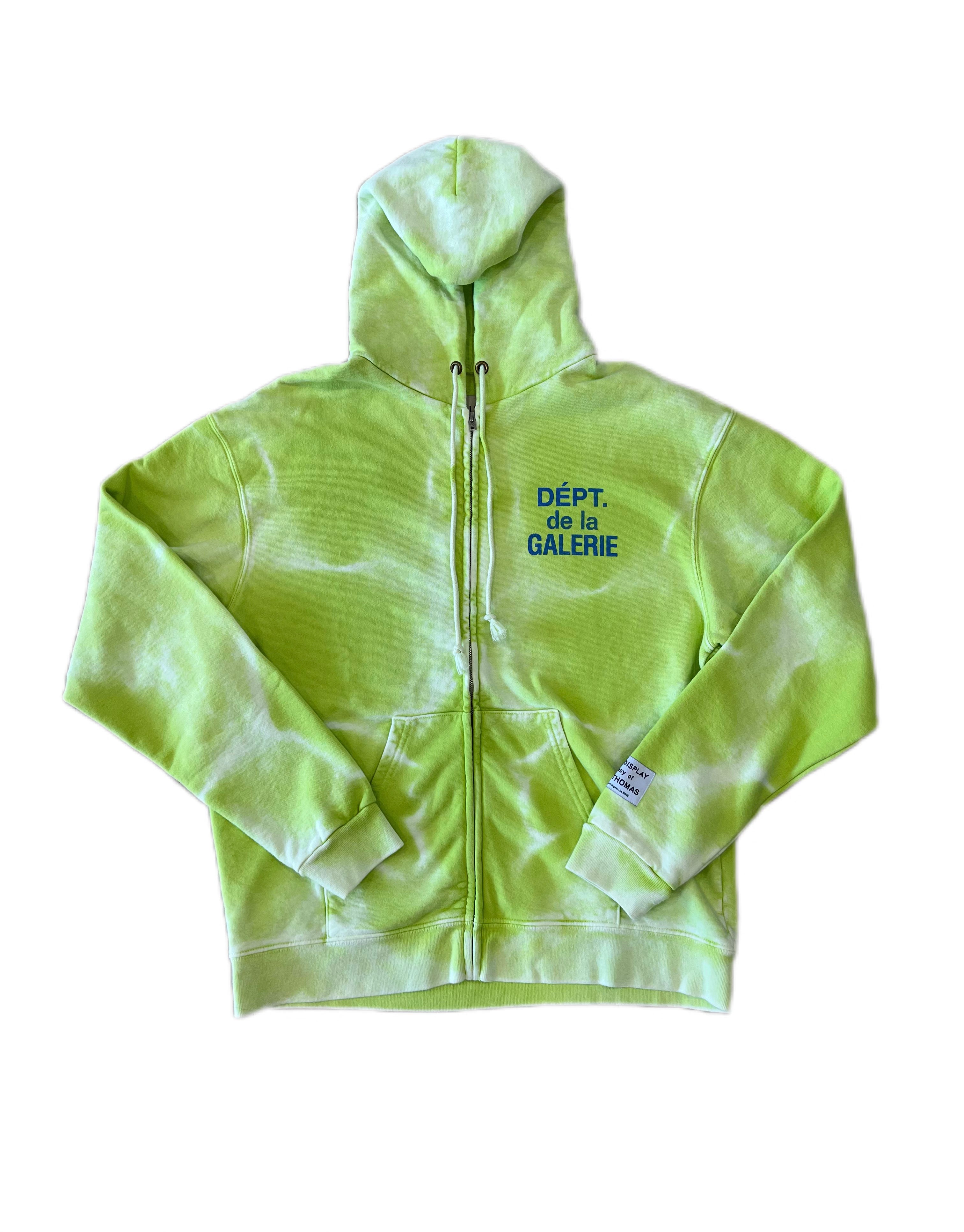 Gallery Department Zip-Up Hoodie (Sunfaded Neon Yellow)