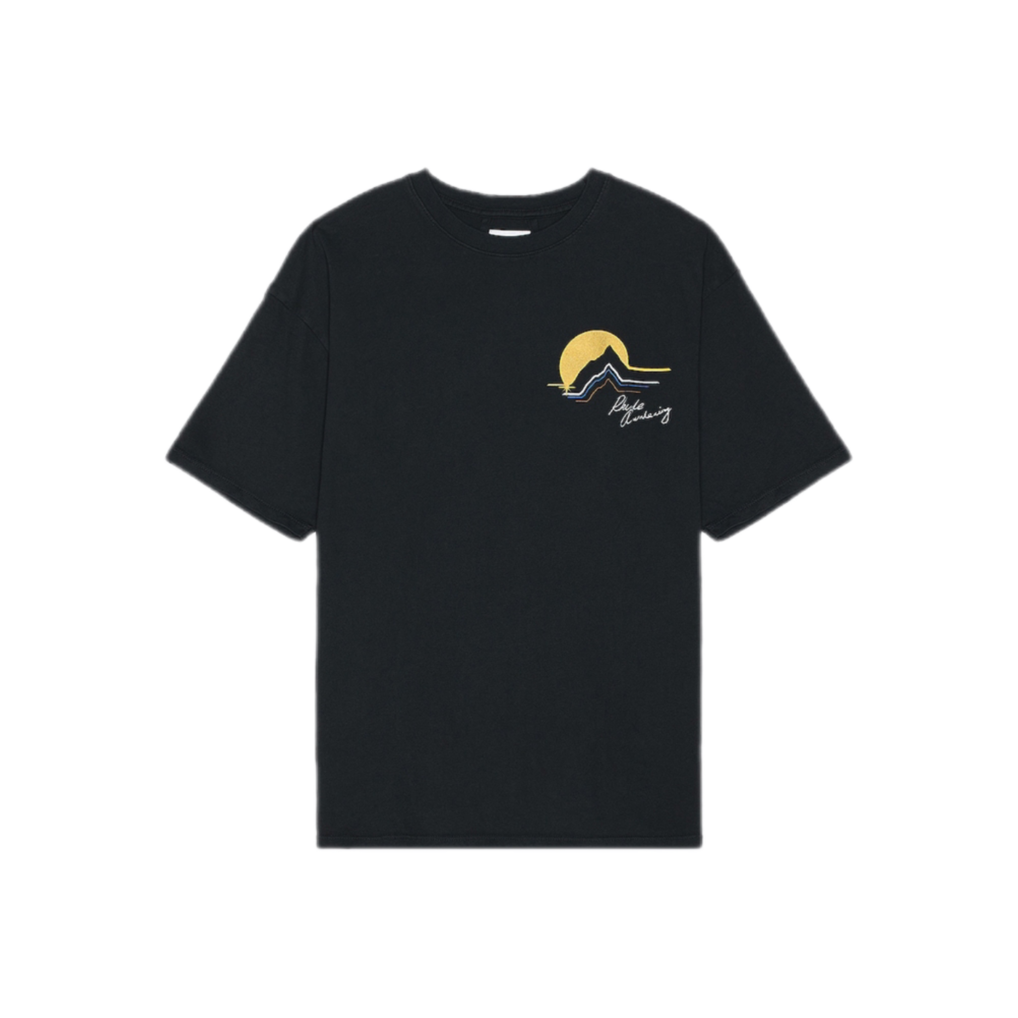 RHUDE MOUNTAIN TSHIRT - BLACK
