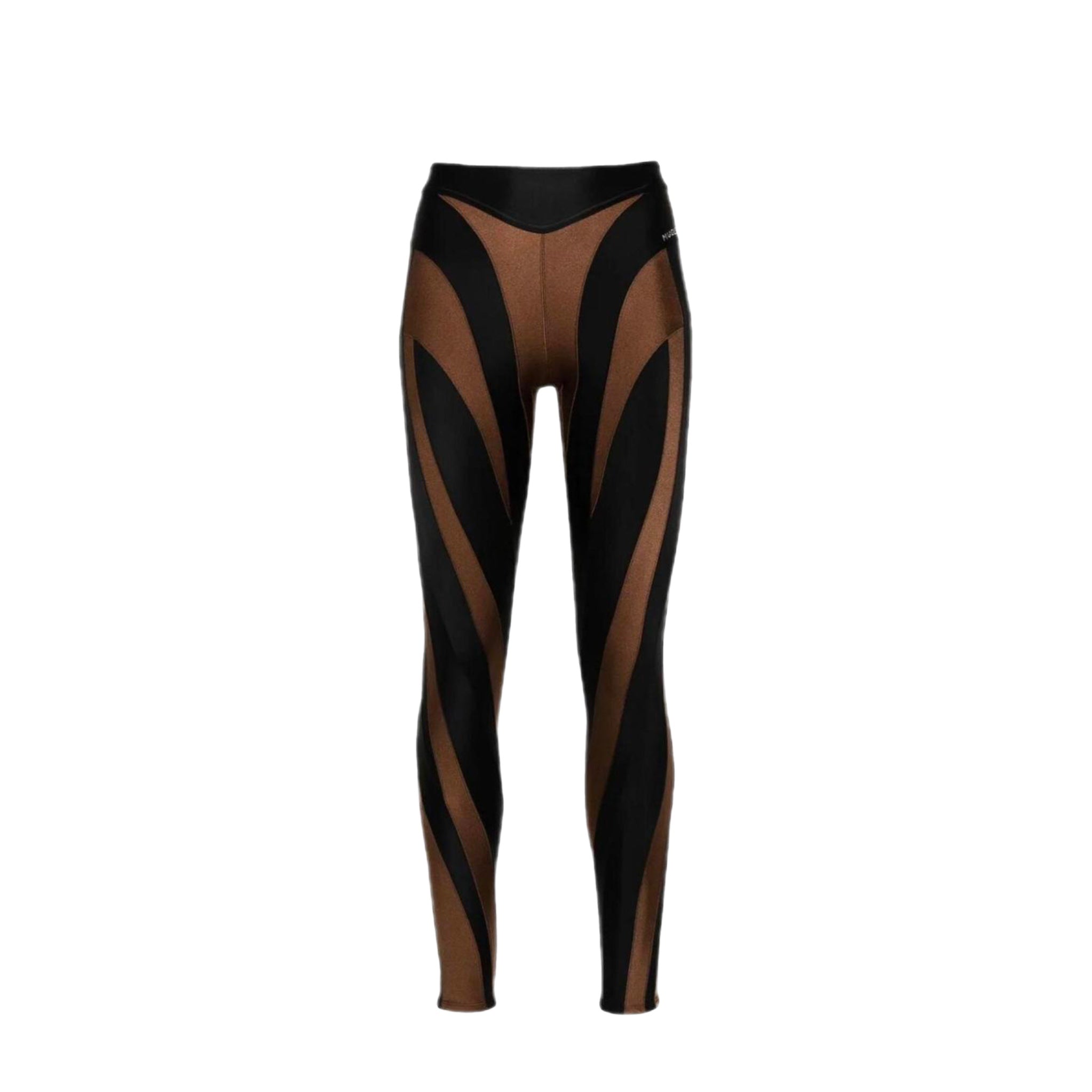 Mugler Leggings (Black/Brown)