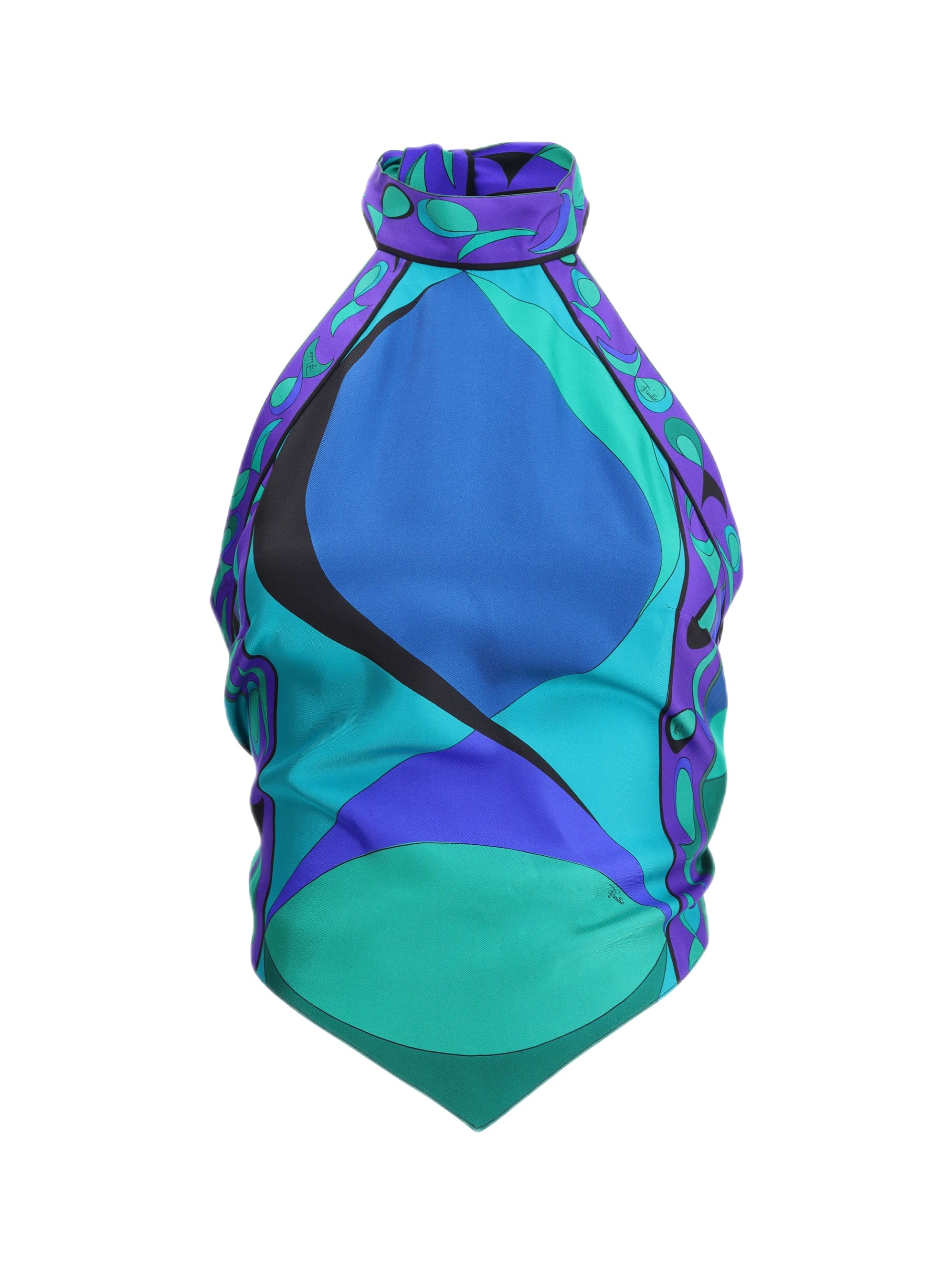 Pucci Top (Blue/Teal)