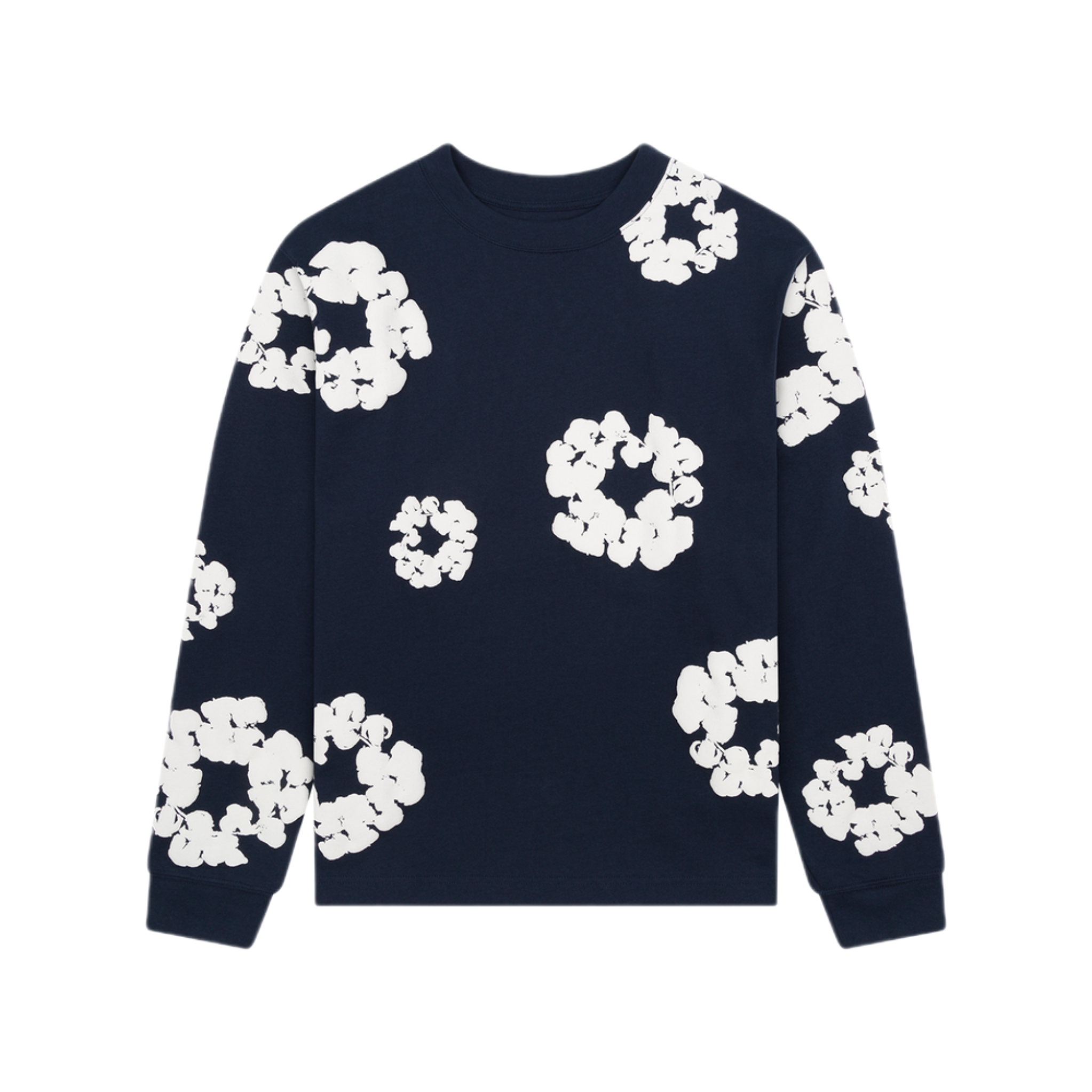 Denim Tears Cotton Wreath Crewneck (Navy)