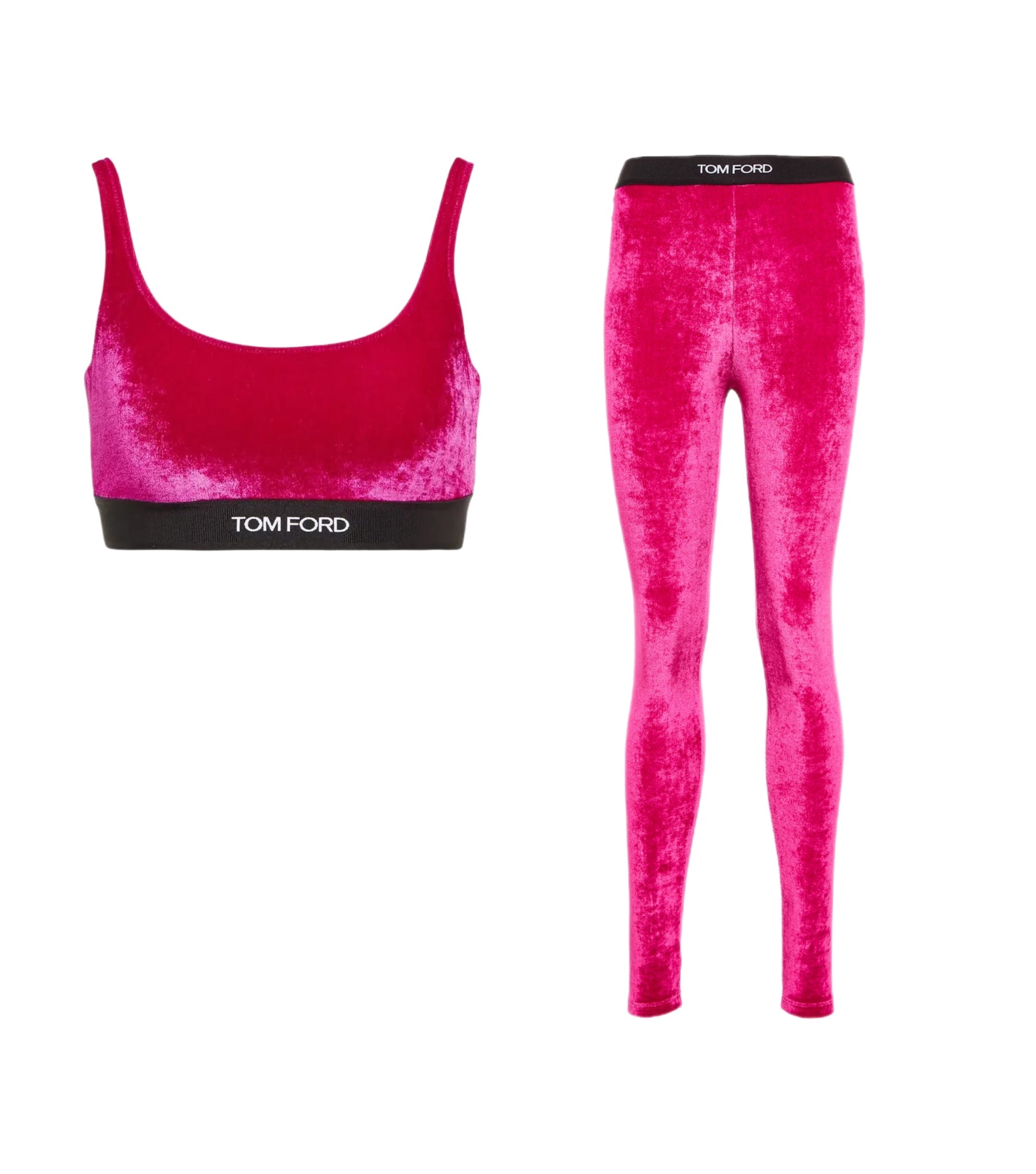 SET - Tom Ford Velvet Bra and Leggings (Red)