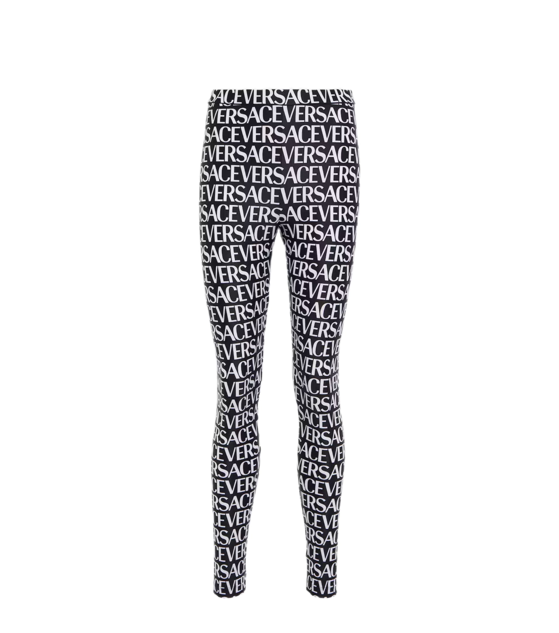 Versace All-Over Logo Leggings (Black)