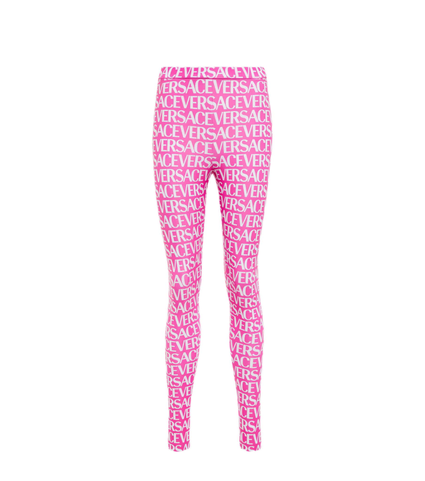 Versace All-Over Logo Leggings (Pink)